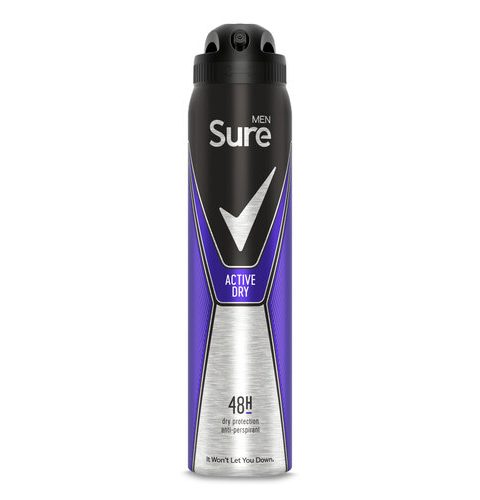 Sure Men Anti-perspirant Aerosol Active Dry (250ml)