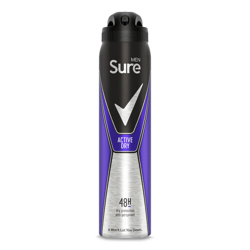 Sure Men Anti-perspirant Aerosol Active Dry (250ml)