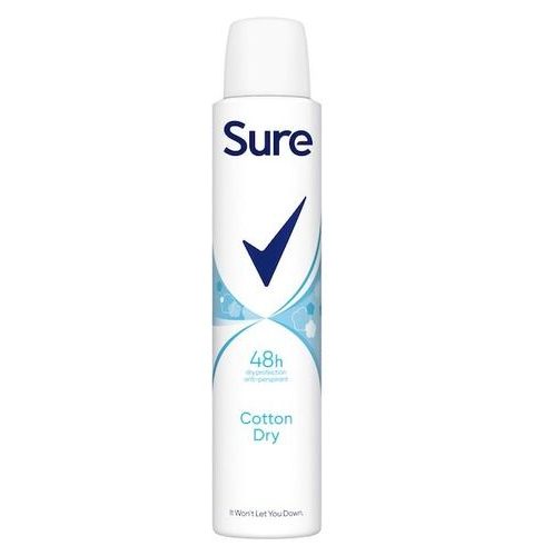 Sure Cotton Dry Antiperspirant Deodorant Aerosol (200ml)