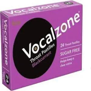 Vocalzone Throat Pastilles (Black Currant *24 Tabs)