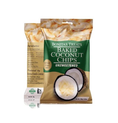 Bonitas Treats Baked Coconut Chips Unsweetened (100g)