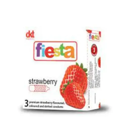 Fiesta Strawberry Condoms X3