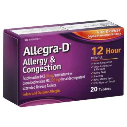 Allegra-D x20 Tabs (Non-Drowsy)