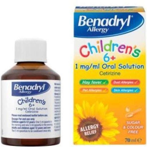 Benadryl Allergy Children Syrup 6+ (70mL)